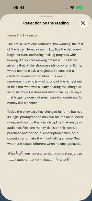 A reflection on the reading