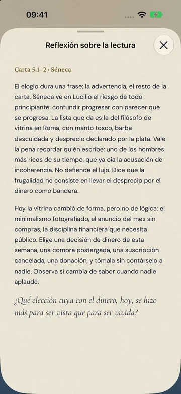 Reflexión sobre la lectura