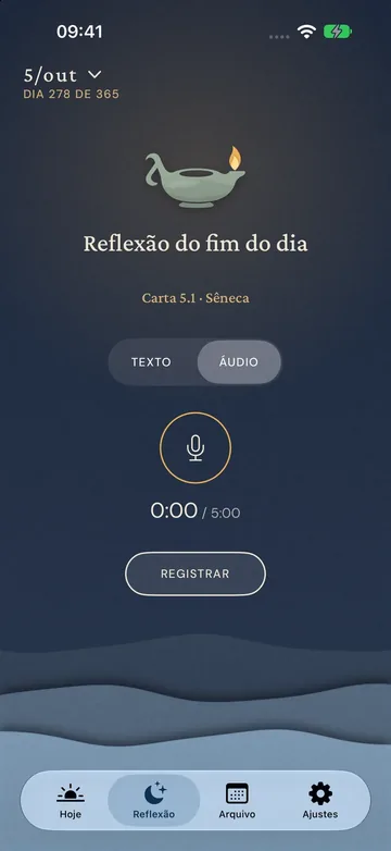 A reflexão do fim do dia