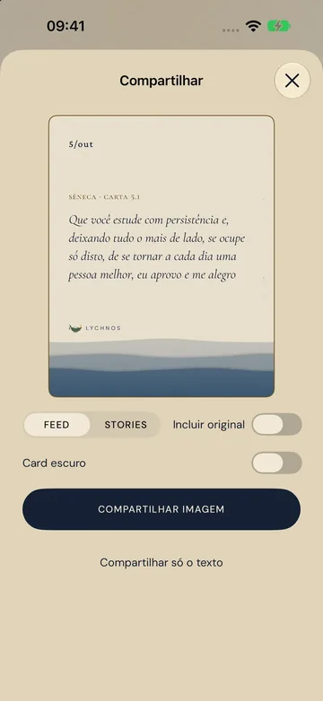 Compartilhar uma frase